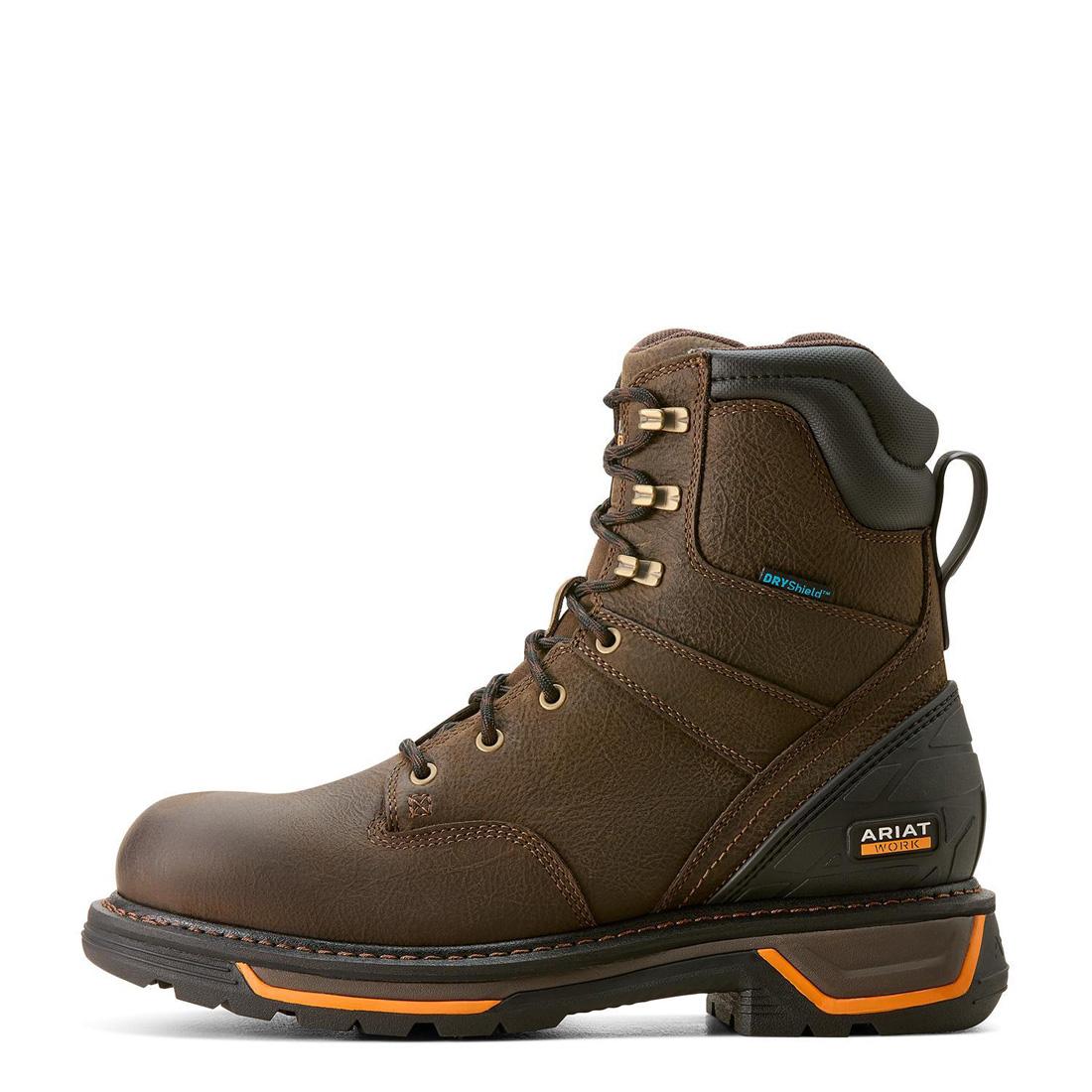 Big Rig 8 inch Soft-Toe Waterproof Boot Iron Coffee - Image 6