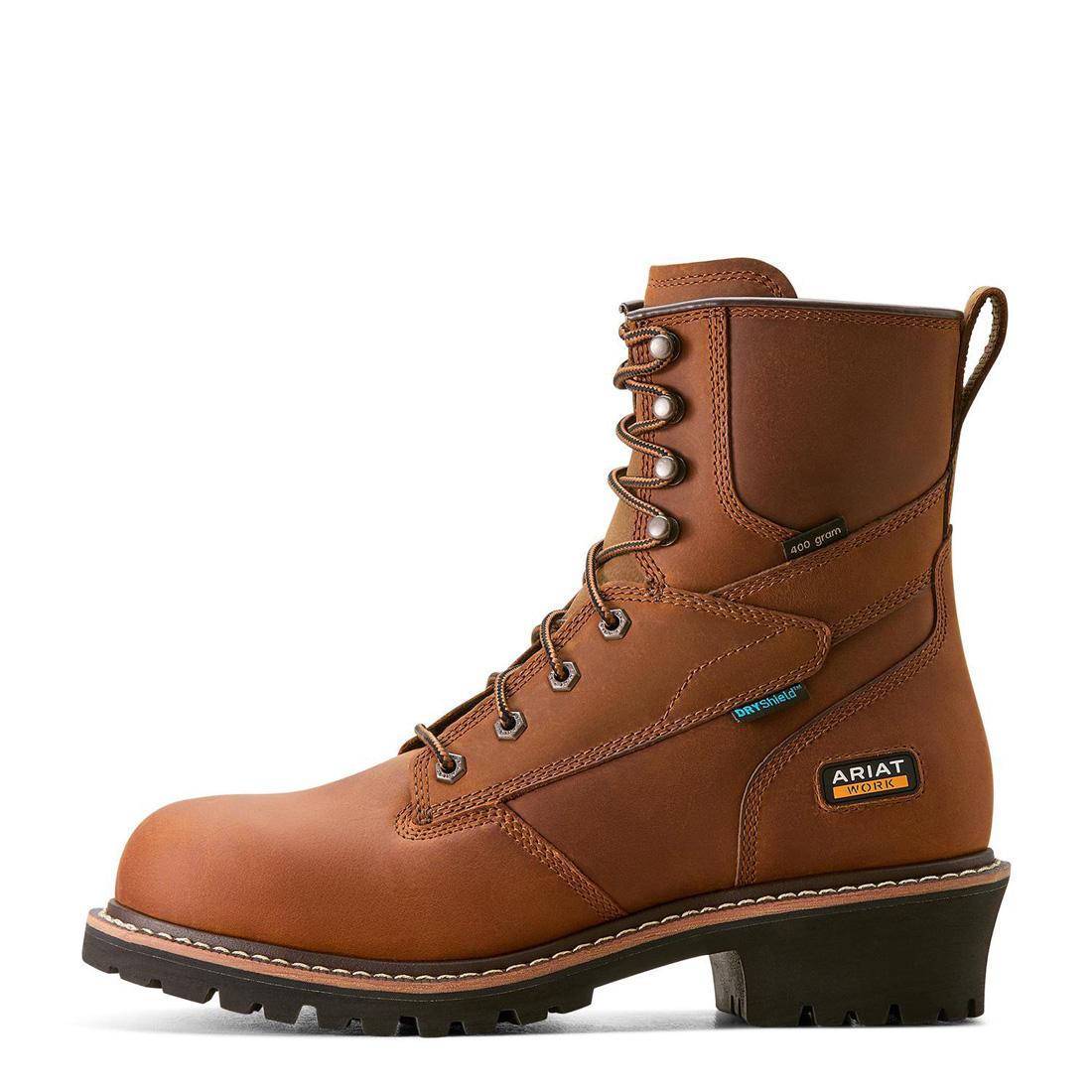 Logger Shock Shield Soft-Toe Waterproof Insulated Boot Copper Brown - Image 6