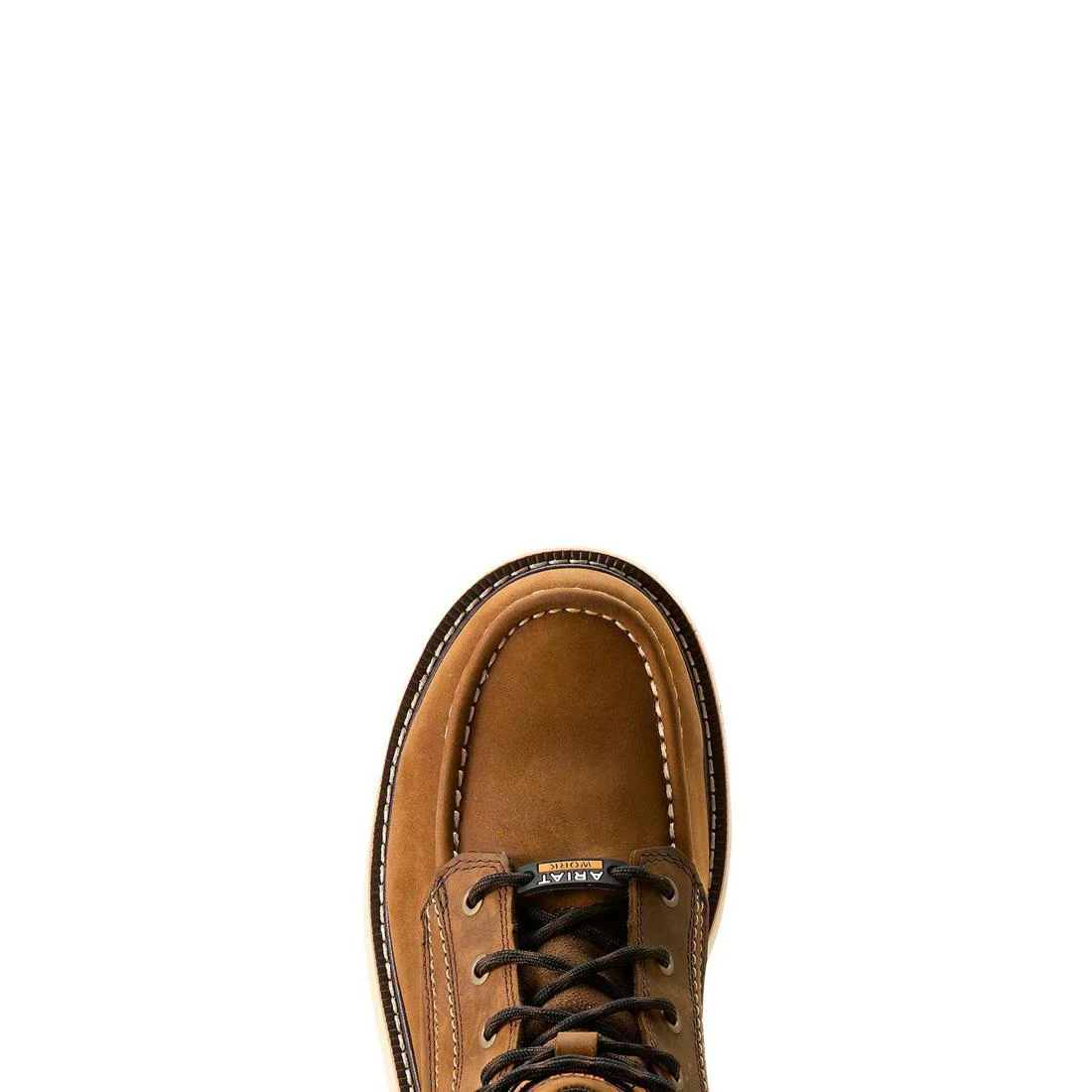 Rebar 6 inch Soft-Toe Waterproof Moc Toe Wedge Boot Distressed Brown - Image 4