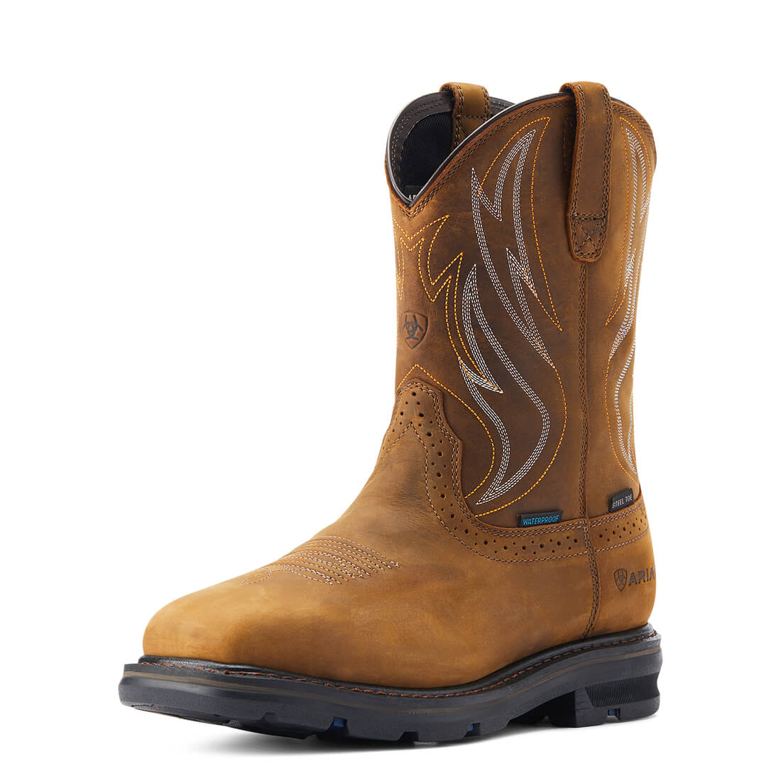 Sierra Shock Shield Steel-Toe Waterproof Work Boot Distressed Brown - Image 7