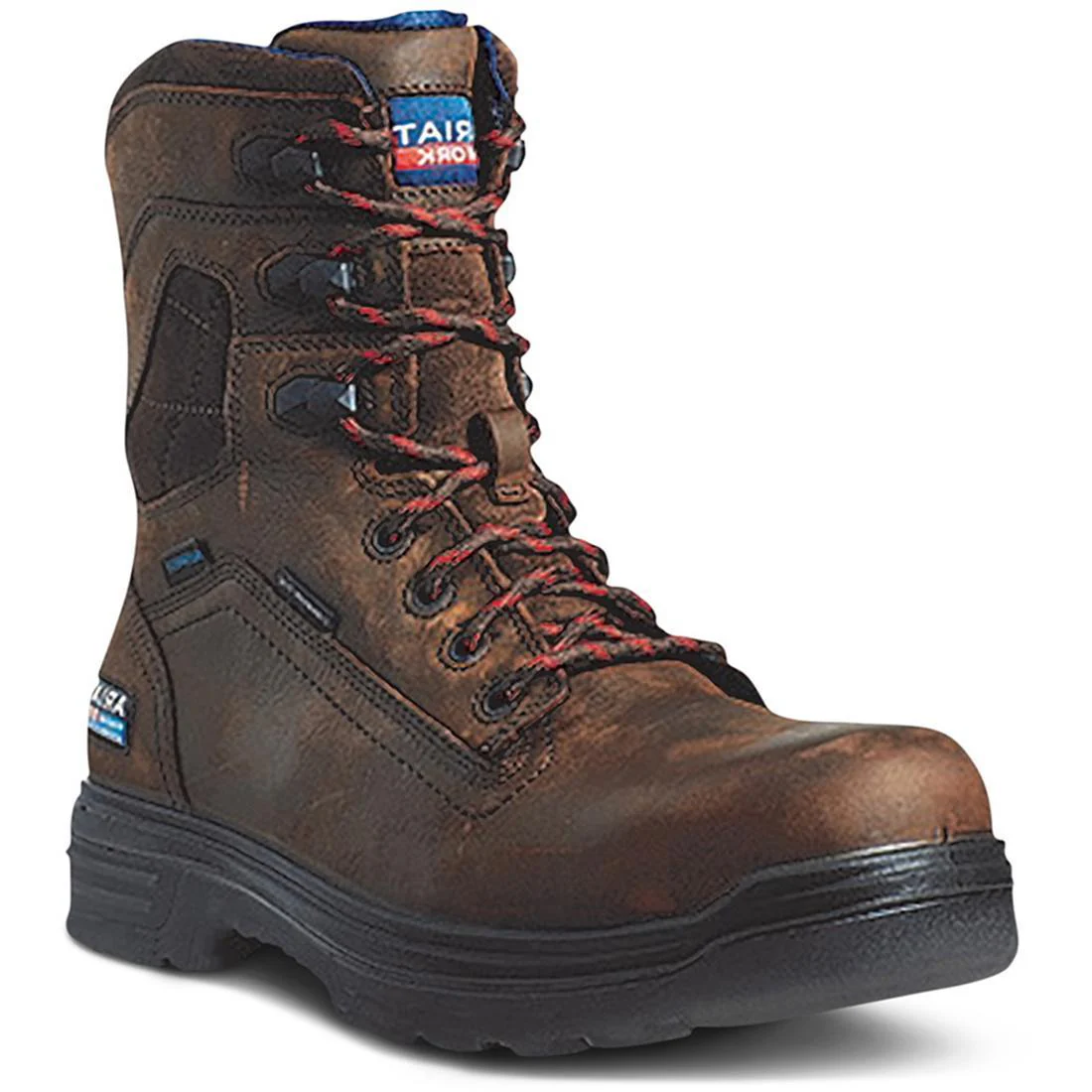 Turbo 8 inch Carbon-Toe Waterproof USA Assembled Work Boot Rich Brown - Image 2