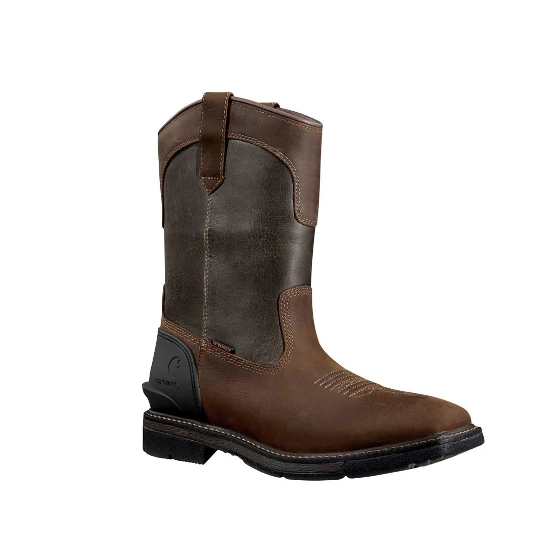 11" Montana Steel-Toe Waterproof Square Toe Wellington Pull-On Work Boot Dark Brown - Image 2