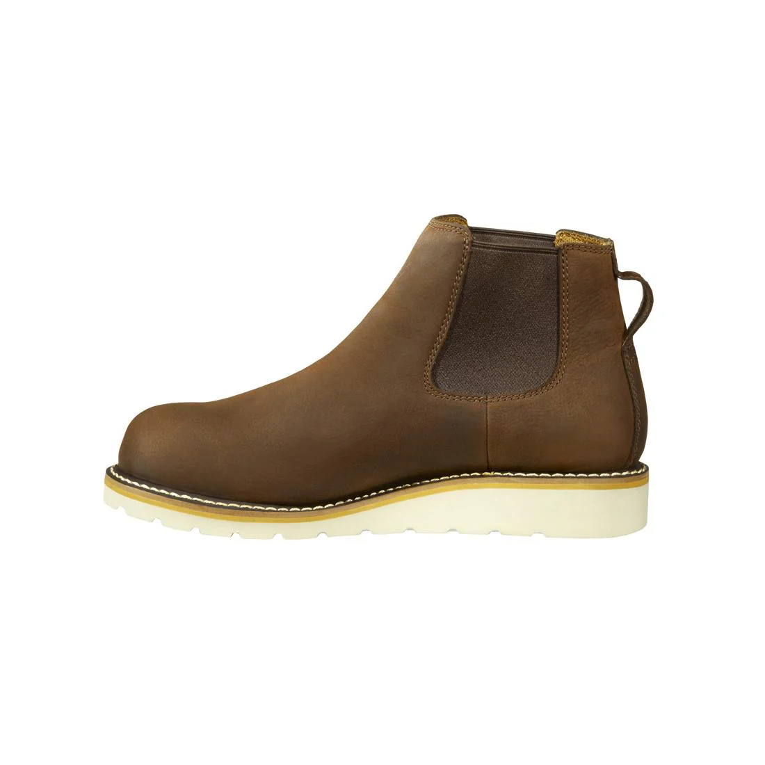 5" Women's Chelsea Wedge Soft Toe Pull-On Boot Dark Brown - Image 6
