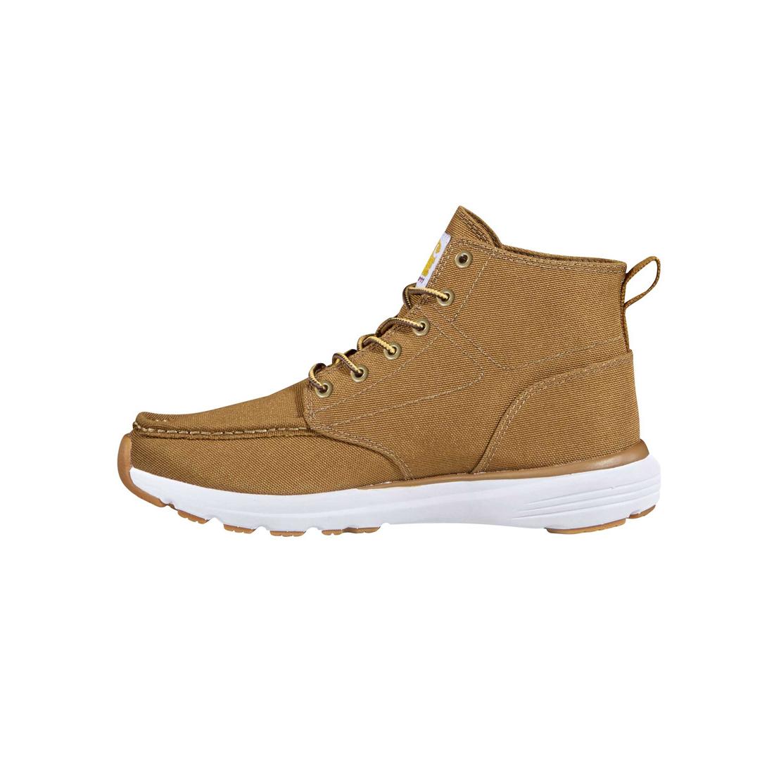 5" Women's Haslett Moc Toe Canvas Soft-Toe Chukka Brown - Image 6