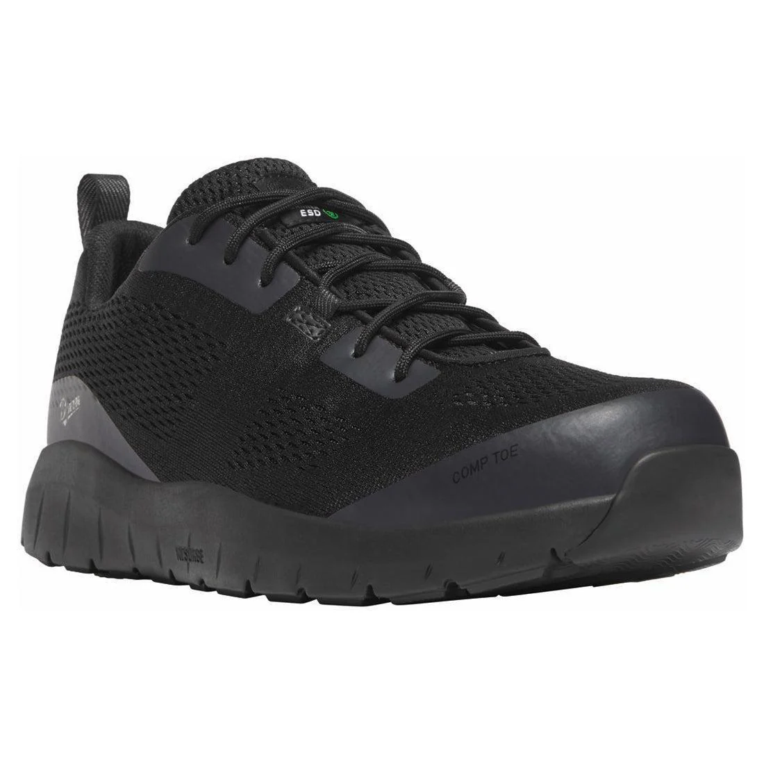 Run Time 3" ESD Nano Toe Work Shoe Black - Image 2