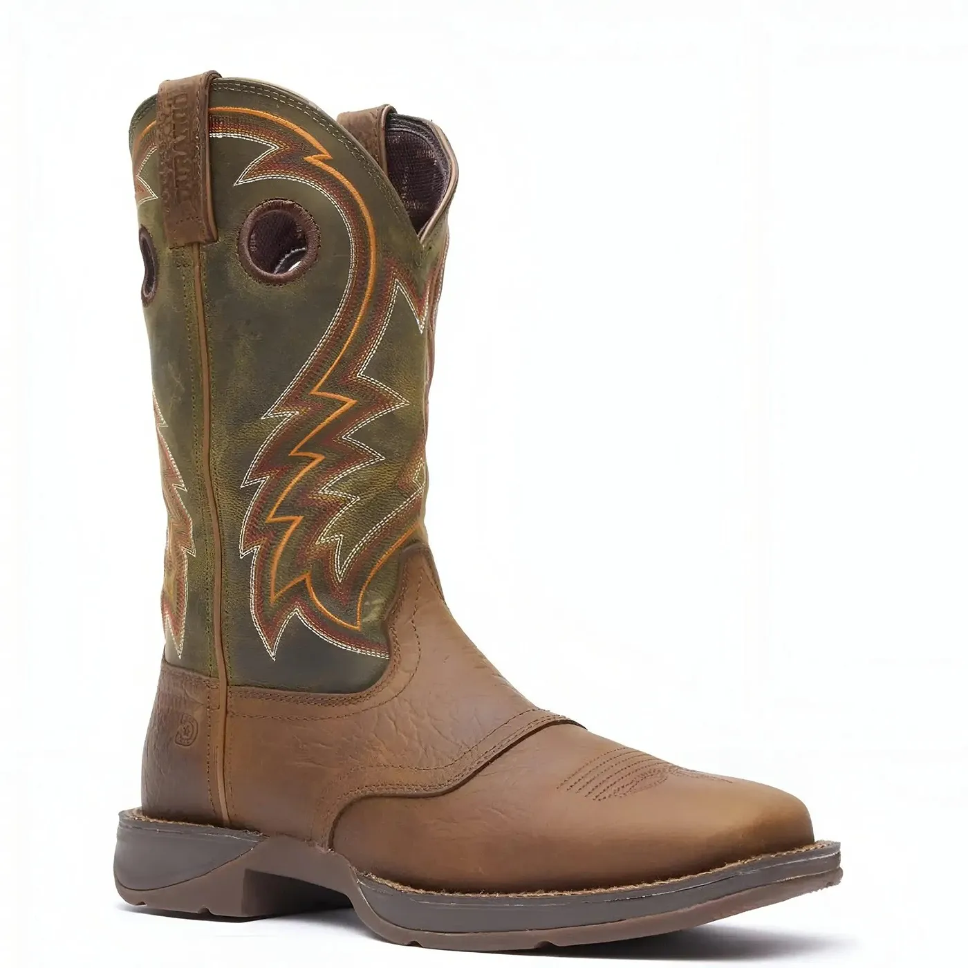 Rebel Dark Chestnut and Hunter Green Western Boot - Image 6