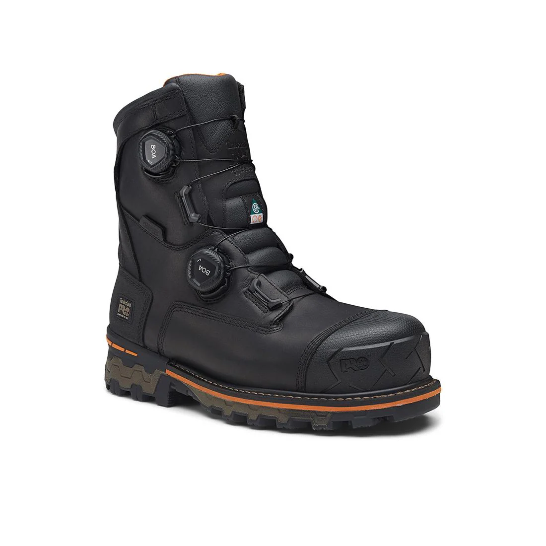 Boondock 8-Inch Waterproof Composite-Toe Work Boot Boa CSA 400G Full Grain Black - Image 2