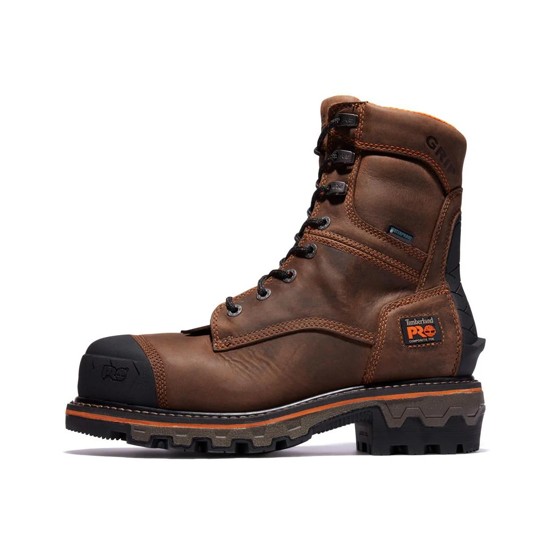 Boondock HD 8 Inch Composite-Toe Waterproof Ins 400G Logger Work Boot Brown - Image 9