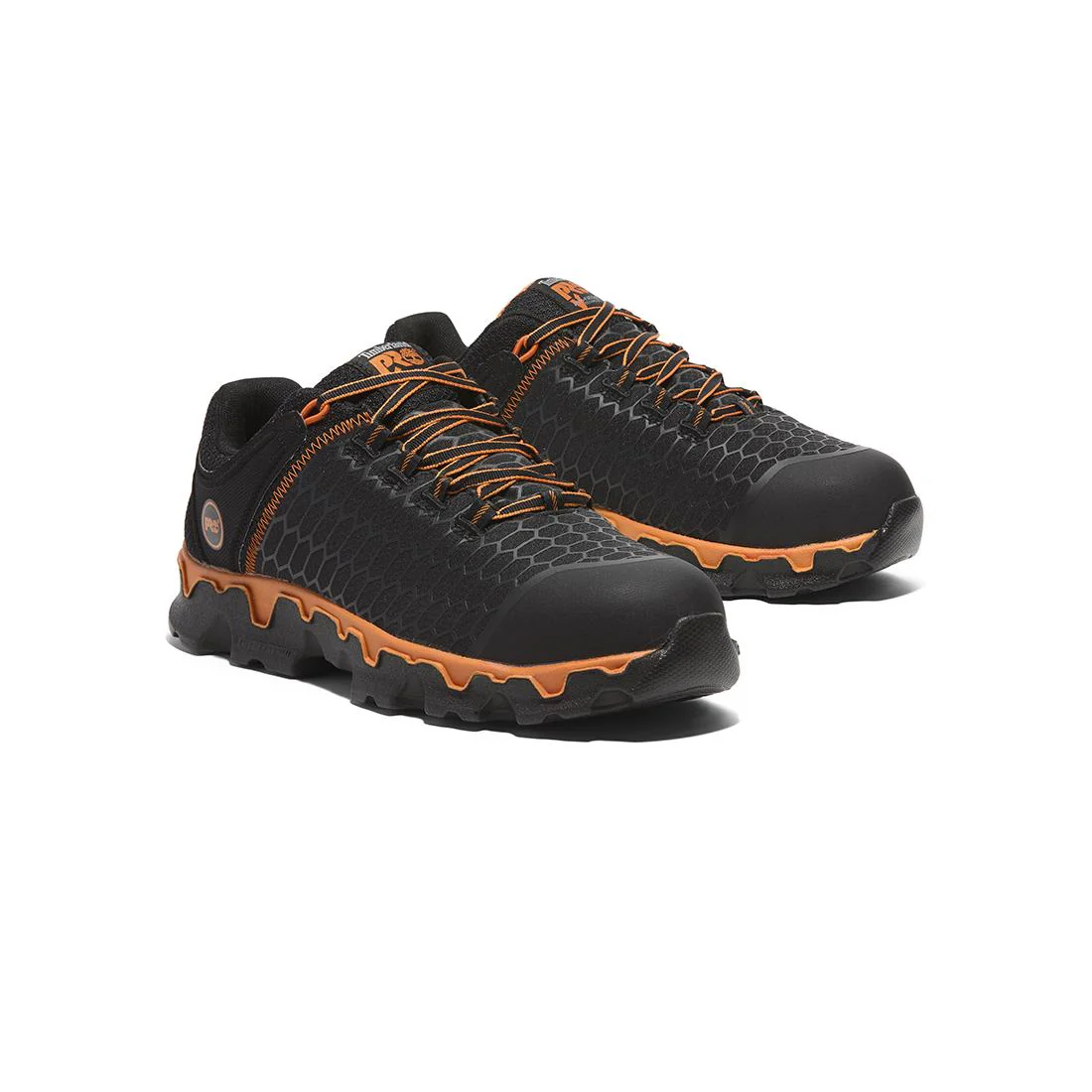 Powertrain Sport Alloy-Toe Work Shoe Black Orange - Image 2