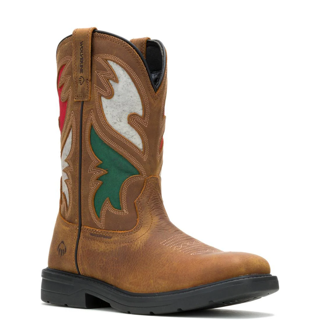 Rancher Flag Steel-Toe Pull-On WP Wellington Work Boot Mexico Flag - Image 2