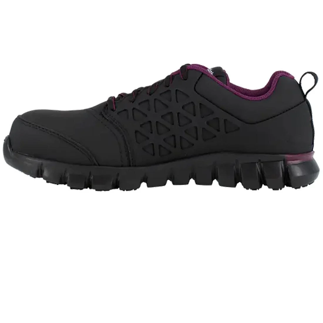 Women's Sublite Cushion Composite-Toe Athletic Work Shoe Black/Plum - Image 3