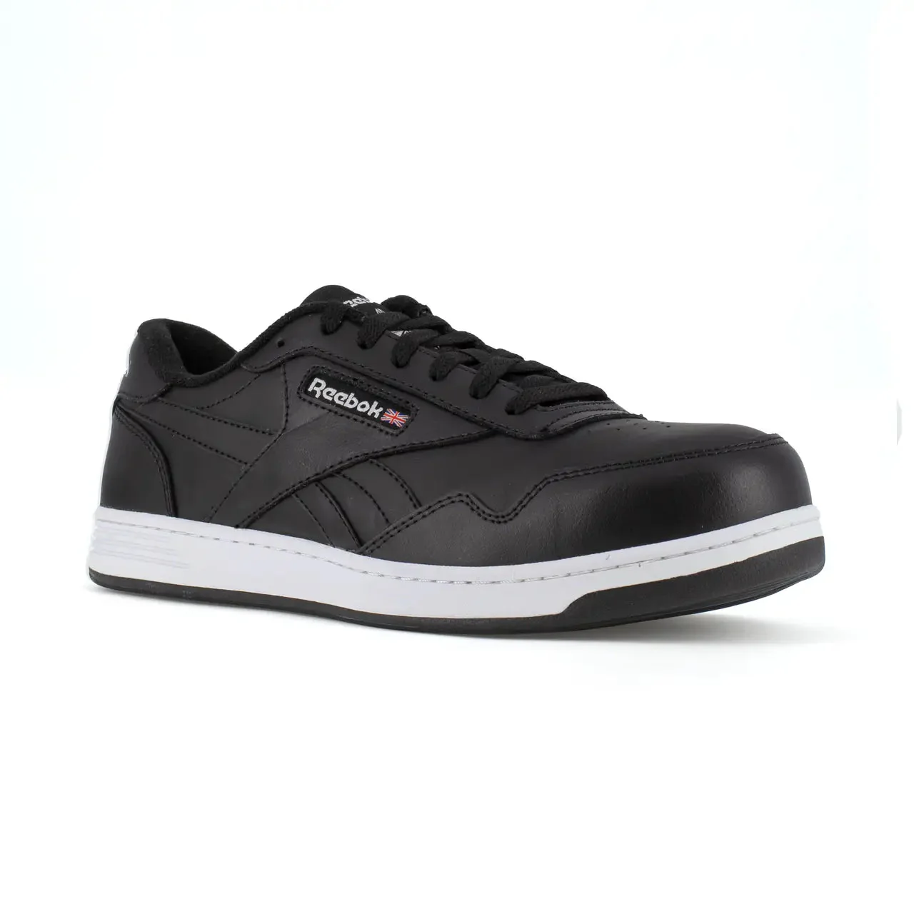 Women's Club Memt Composite-Toe Oxford Work Shoe Black/White - Image 2